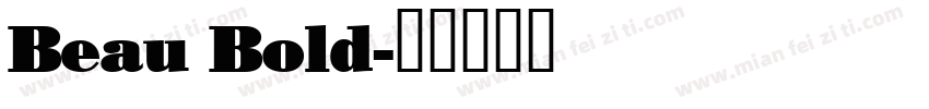 Beau Bold字体转换